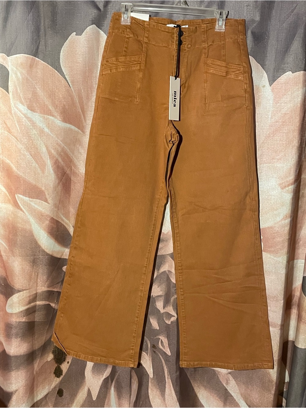 High-Rise Wide-Leg Jeans in Brown by Miken